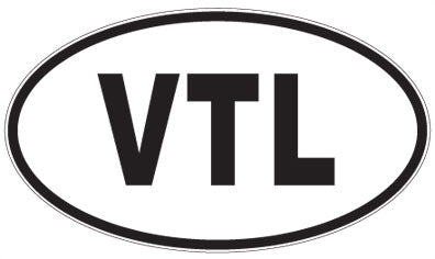 VTL - 3 Letter Initials Oval Magnet