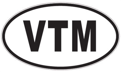 VTM - 3 Letter Initials Oval Magnet