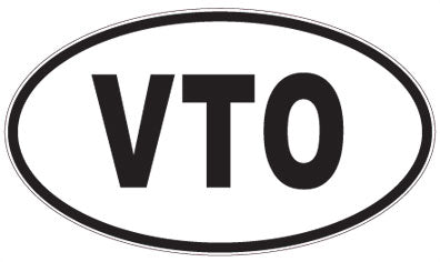 VTO - 3 Letter Initials Oval Magnet