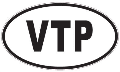 VTP - 3 Letter Initials Oval Magnet