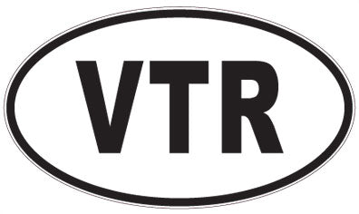 VTR - 3 Letter Initials Oval Magnet