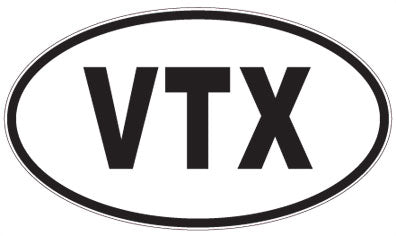 VTX - 3 Letter Initials Oval Magnet