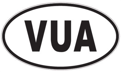 VUA - 3 Letter Initials Oval Magnet