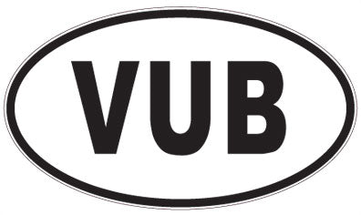 VUB - 3 Letter Initials Oval Magnet