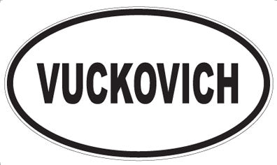 VUCKOVICH - Oval Sticker