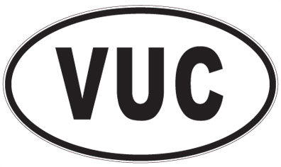 VUC - 3 Letter Initials Oval Magnet