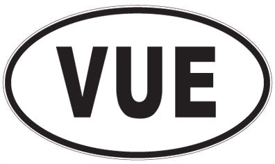 VUE - 3 Letter Initials Oval Magnet