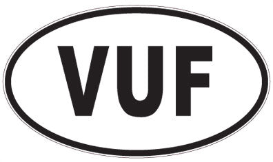 VUF - 3 Letter Initials Oval Magnet