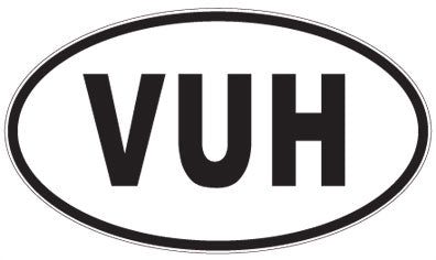 VUH - 3 Letter Initials Oval Magnet