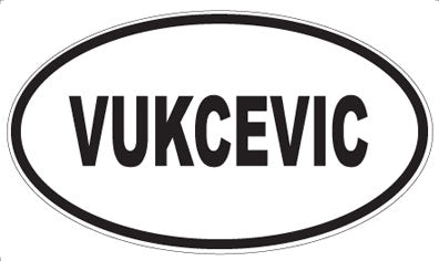 VUKCEVIC - Oval Sticker