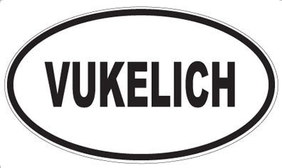 VUKELICH - Oval Sticker