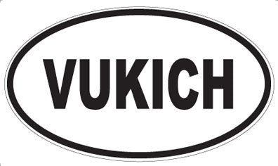 VUKICH - Oval Sticker