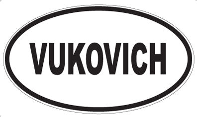 VUKOVICH - Oval Sticker