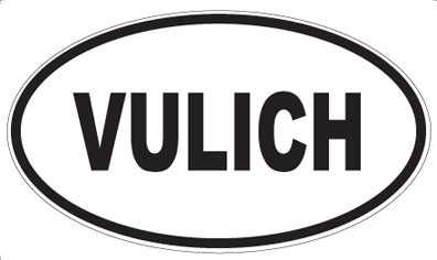 VULICH - Oval Sticker
