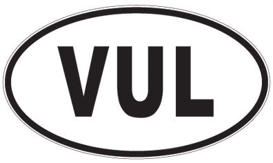 VUL - 3 Letter Initials Oval Magnet
