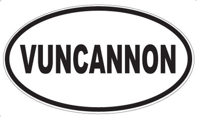 VUNCANNON - Oval Sticker