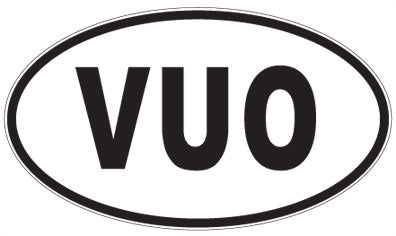 VUO - 3 Letter Initials Oval Magnet