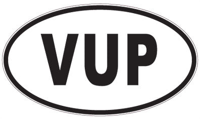 VUP - 3 Letter Initials Oval Magnet