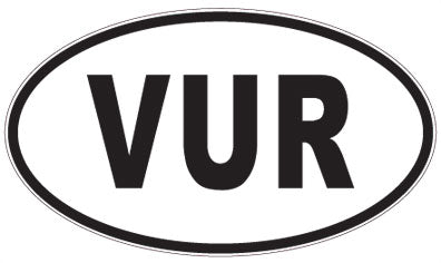 VUR - 3 Letter Initials Oval Magnet