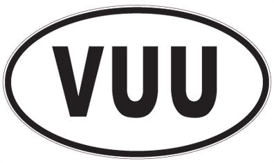 VUU - 3 Letter Initials Oval Magnet