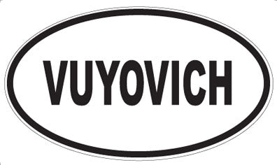 VUYOVICH - Oval Sticker