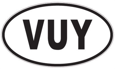VUY - 3 Letter Initials Oval Magnet