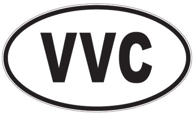 VVC - 3 Letter Initials Oval Magnet