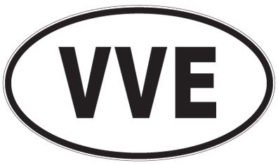 VVE - 3 Letter Initials Oval Magnet