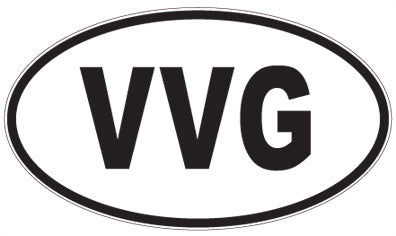 VVG - 3 Letter Initials Oval Magnet