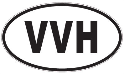 VVH - 3 Letter Initials Oval Magnet