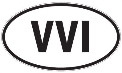 VVI - 3 Letter Initials Oval Magnet
