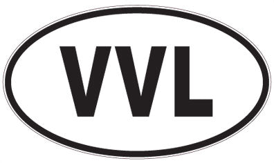 VVL - 3 Letter Initials Oval Magnet