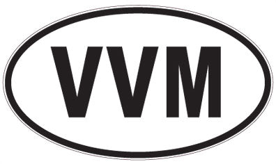VVM - 3 Letter Initials Oval Magnet