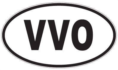 VVO - 3 Letter Initials Oval Magnet