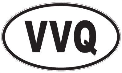 VVQ - 3 Letter Initials Oval Magnet