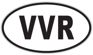 VVR - 3 Letter Initials Oval Magnet