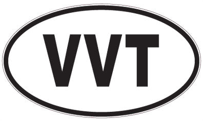 VVT - 3 Letter Initials Oval Magnet