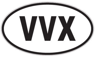 VVX - 3 Letter Initials Oval Magnet