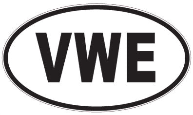 VWE - 3 Letter Initials Oval Magnet