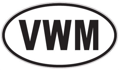 VWM - 3 Letter Initials Oval Magnet