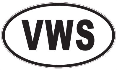 VWS - 3 Letter Initials Oval Magnet