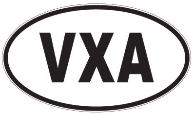 VXA - 3 Letter Initials Oval Magnet