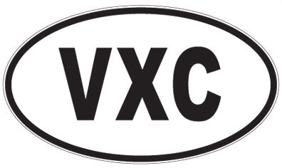 VXC - 3 Letter Initials Oval Magnet