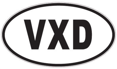 VXD - 3 Letter Initials Oval Magnet