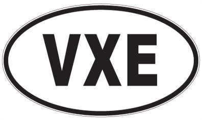 VXE - 3 Letter Initials Oval Magnet