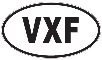 VXF - 3 Letter Initials Oval Magnet