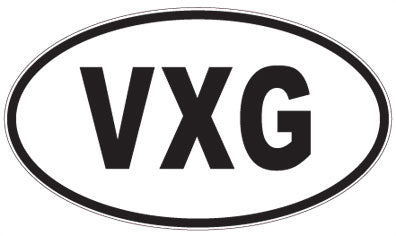 VXG - 3 Letter Initials Oval Magnet