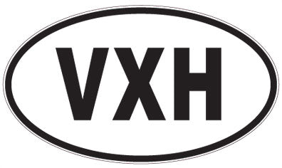 VXH - 3 Letter Initials Oval Magnet