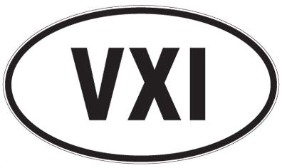 VXI - 3 Letter Initials Oval Magnet