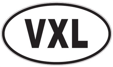 VXL - 3 Letter Initials Oval Magnet
